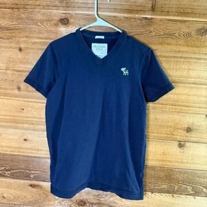 Y2K Abercrombie & Fitch navy blue muscle fit t-shirt Size L